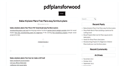 Desktop Screenshot of pdfplansforwood.com